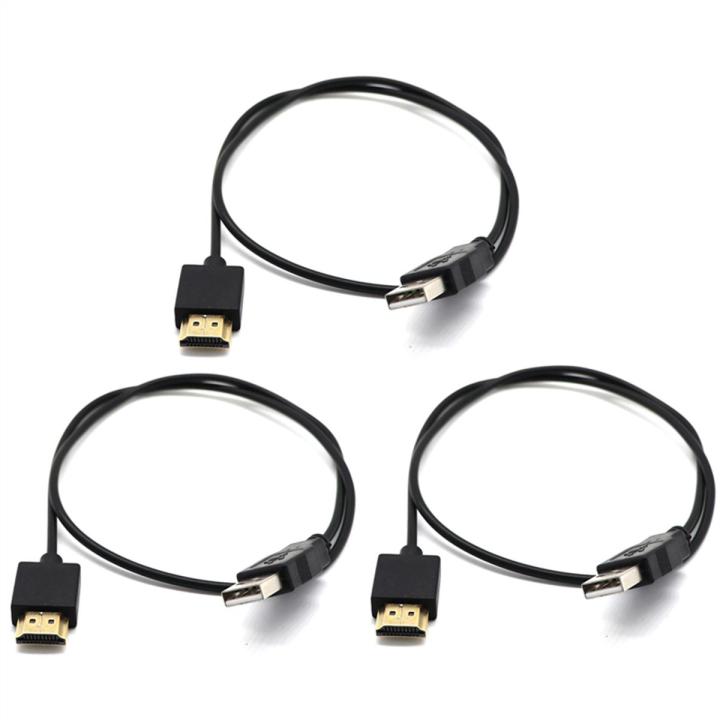 3X HDMI 1.4 Male to USB 2.0 Plug Adapter Connector Charger Converter Cable