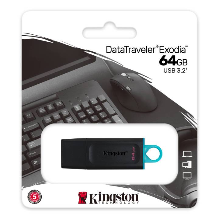 Kingston USB Flash Drive 100% ORIGINAL USB DataTraveler ExodiaTM 3.2 USB Flash Drive 32/64/128/256 GB Lifetime Warranty