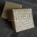 (B2501) Sepair Of NATURAL besek 25X25X8 besek Bamboo Woven Unique Bamboo Duck jumbo Ducksek. 