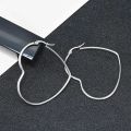 30mm-60mm Heart Earrings For Women Stainless Steel Exaggerate Big Hoop Earring Gold Color Hip Hop Rock Korea Fashion Jewelry. 