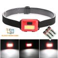 LED COB Headlamp flashlight 3 modes with batteries (3 AAA) - Mini Head light for Camping and Repairing. 