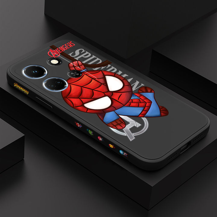 For Infinix Note 30 4G 5G Phone Case Cartoon Spper Hero Spiderman Side Design Back Cover Liquid Soft Square Silicone Case