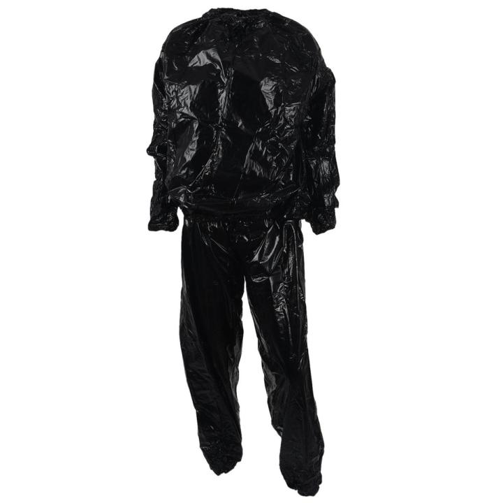Heavy Duty Fitness Weight Loss Sweat Sauna Suit Black XXL