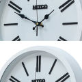 Hitco White Round Wall Clock For Office And Home - Black Number Circle Clock Wall Stylish - Step Movement Wall Clocks - Wall Clocks For Bedroom Decorating Item - Wall Clock For School / Hospital / Home / Office. 