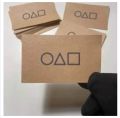 10 Pcs Handmade /Set Squid Game Inspired Invitation Cards – Iconic Circle, Triangle, Square Design. 