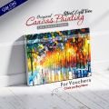 Gift City Presents Street Light View Canvas Painting with Frame Wall Art for Home Decor Multiple Sizes. 
