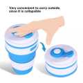 Portable Coffee Cup Collapsible BPA Free Food-Grade Silicone Pocket-Sized Travel Mug With Lid - 350ml. 
