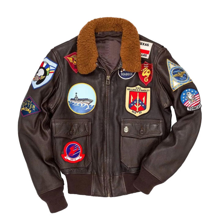Pure Leather Jacket with Orignal Sheep Wool Collar