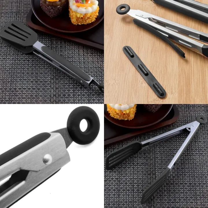 Stainless%20Steel%20Cooking%20Tongs%20Kitchen%20Silicone%20Serving%20Tongs%20Heat%20Resistant%20Meat%20Turner%20Spatula%20Tongs%20with%20Locking%20Handle%20Joint,%20Black%20-%20Image%204