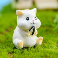 Cute Hamster Mouse Resin Model Statue Miniatures Figurine Home Landscape Decor. 