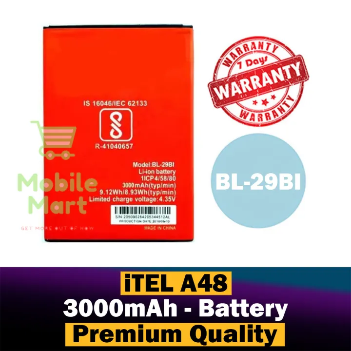 iTel%20A48%20Battery%20BL-29CI%20Replacement%20Premium%20Quality%203000mah%20Battery%20For%20iTel%20A48%20-%20Image%202