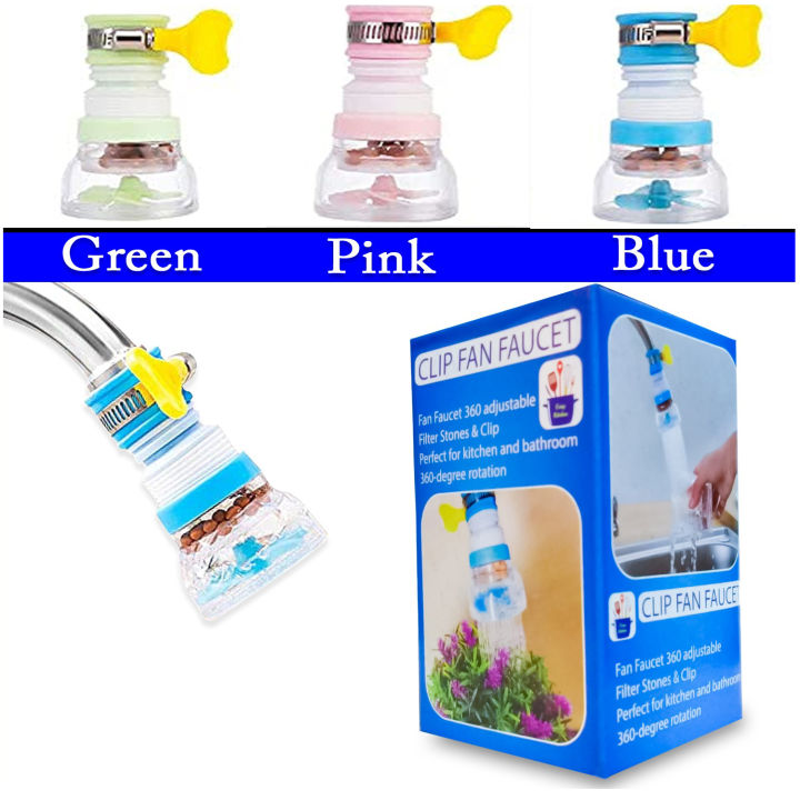 Easy Kitchen New Fan Faucet With Clip 360 Adjustable Flexible Kitchen Faucet Tap Water Filter
