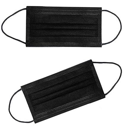 50PCS%203%20Ply%20Black%20Disposable%20Face%20Mask%20Filter%20Protection%20Face%20Masks%20-%20Image%204