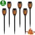 Pack of 6 Solar Garden Lights Solar Outdoor Lights Solar Flame Lights Flame Flickering Light Waterproof LED Garden Decoration Landscape Light Lawn Lamp Path Lighting Torch Light Waterproof Flame Torch Light. 