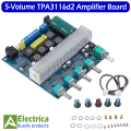 TPA3116D2 Bluetooth 5.0 Subwoofer Amplifier Board 2.1 Channel High Power Audio Stereo Amplifier Board 2*50W+100W Bass AMP by Electrica. 