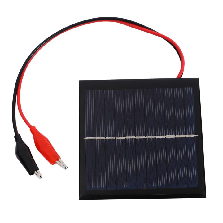 1W 5.5V Solar Cell Epoxy Polycrystalline Solar Panel+Clip 95*95MM