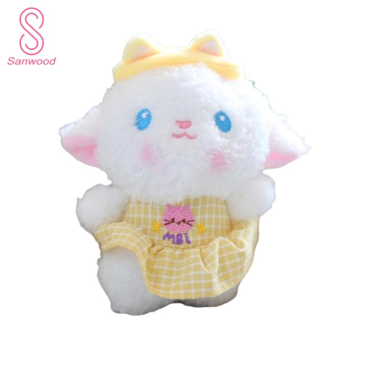 Sheep Plush Toy Adorable Sheep Plush Keychain Cute Lamb Stuffed Animal Doll for Backpack Decoration Birthday Gift Diy Bead Chain Pendant Buyers' Favorite Lamb Plush Toy