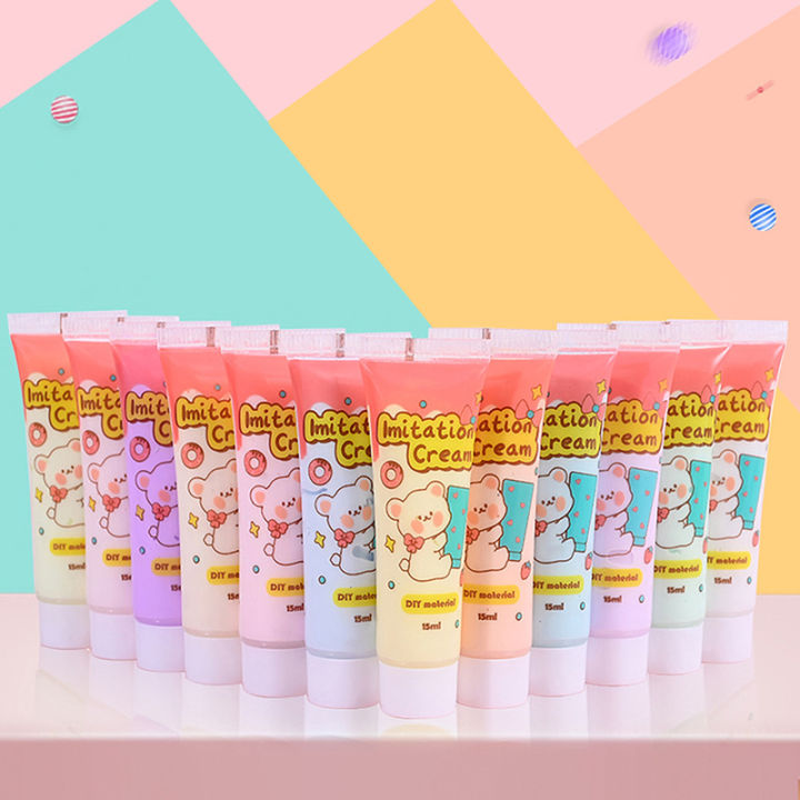 15ml/Resin Cream for Phone Case Fake Whipped Clay Glue DIY Craft Soft Layor