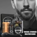 5pcs Men Beard Barba Grooming Beard Set Beard Growth oil Men Hair Enhancer Thicker Mustache Grooming Beard Care Oil comb bag. 