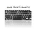 Mac Book Air 13 inch 2020 keyboard cover/skin Compatible with Mac Book Air 13 inch 2020 A2337 M1 A2179 with Retina Display and Touch ID Silicone Key Board Protective Skin Protector, Mac Book Air 2020 Keyboard Cover, Black. 