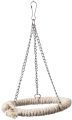 Bird Toys,Hanging Ring Parrot Toy Bird Toy Cotton Rope Stand Climbing Ladder Ring Soft Bed Parrot Cotton Rope, Bird Parrot Hanging Toy, Natural Wooden Perches Stand, Cotton Rope Hanging Toy, Best for Large and Medium Parrots and Birds. 