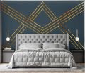 Acrylic Golden Strip Mirror Wall Stickers, DIY Geometric Removable Acrylic, Size 1×96 inches. 