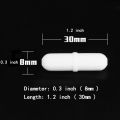 5Pcs 30mm/ 1.2 Inch PTFE Magnetic Stirrer Mixer Stir Bar, White Color, Stir Rod Magnetic, Lab Stir Plate Bar. 