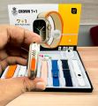 Crown 7+1 Ultra 2 Smart Watch 7+1 Full HD Display Wireless Charger & Bluetooth Calling Smart Watch With 7 Different Straps. 