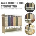 Wall Mounted 6 Grid Dry Food Dispenser 10kg Capacity Cereal and Rice Storage Box. 
