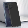 Samsung Galaxy A51 Soft Silicon Matte Back Cover Protective Phone Case, Black. 