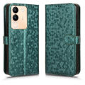 Vantime for Vivo V29e 5G PU Leather Wallet Case Card Holder Wave Point Pattern Flip Cover with Lanyard. 
