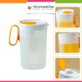 Techmanistan Plastic Dispenser With Spout & Infuser, Fridge Jug Drinks Chiller, Refrigerator Cold Kettle with Lid, Water Carafe Water Pitcher Jug. 