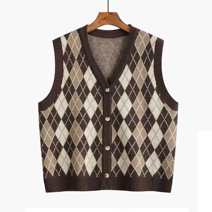 RULINWOODS%20Women%20Checked%20Sweater%20Vest%20Street%20Fashion%20Retro%20Plaid%20Vest%20-%20Image%203
