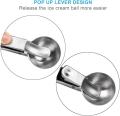 Stainless Steel Ice Cream Spade with Lever – Easy Trigger Scoop for Hard Ice Cream, Cookie Dough & Watermelon. 