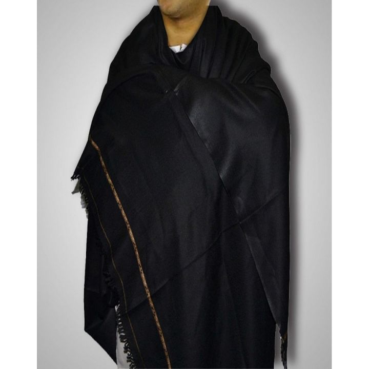 Kashmiri%20Dhussa%20&%20Pashmina%20Wool%20Shawl%20For%20Men%20(Black)%20-%20Image%204