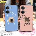 Durable Shockproof Phone Case For OnePlus Ace 2V/1+Ace2V Silicone Couple Cute Back Cover Full wrap Cartoon TPU Graffiti. 