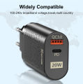 PD 20W+QC3.0 Fast Charging Charger For iPhone12 Dual Port Charger PD Travel Charger -Support Huawei, Samsung fast charge protocol brand new and high quality. 