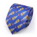 Funny CartoonPrint Burger Shark Drinker Skull Silk Touch Polyester 7.5cm Necktie Party Show Cravat Suit Men Wacky Gift Accessory Loser Lione. 
