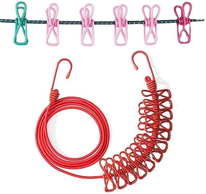1Pc%20Cloth%20Drying%20Rope%20with%20Hooks%20%7C%20Elastic%20Hanging%20Rope%20for%20Cloth%20Drying%20with%2012%20Clips%20%7C%20Cloth%20Rope%20for%20Drying%20Clothes%20for%20Travel%20Home%20Outdoor%20%7C%20Kapde%20Sukhane%20Ki%20Rassi%20%7C%20Wire%20%7C%20Multicolor%20-%20Image%203
