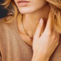 Wholesale Pvd 18k Gold Plated Women Jewelry Non Tarnish Jewelry Paper Clip Paperclip Link Chain Stainless Steel Necklace. 
