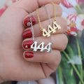111 222 333 444 555 777 888 999 666 Devil Necklace Stainless Steel Angel Number Pendant Minimalist Jewelry. 