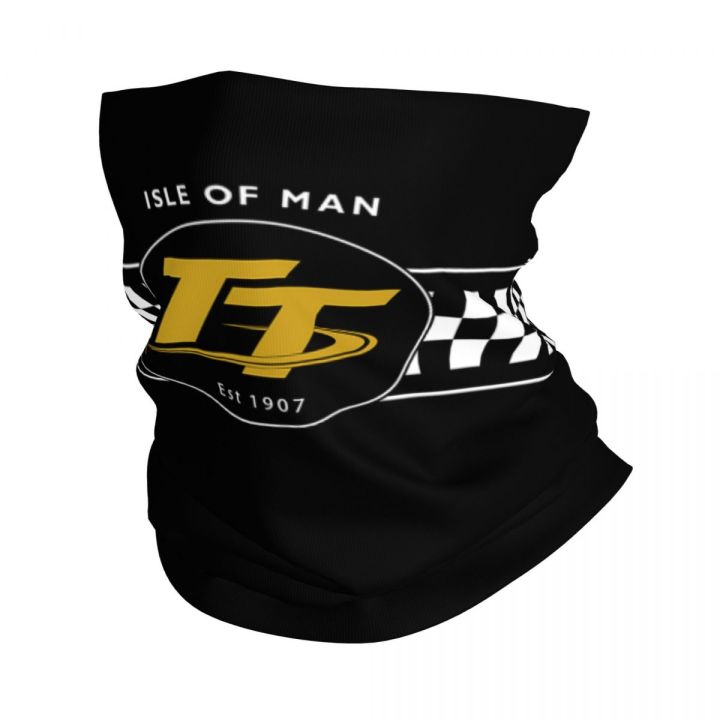 Superman Ruoias Custom Isle Of Man Tt Racing Motorcycle Neck Gaiter Men Women Windproof Winter Bandana Scarf for Hiking