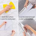 60x200cm Self Adhesive Aluminium Foil Sticker Roll, Oil Proof Waterproof Aluminium Sheet DIY Wallpaper, Backsplash Aluminium Sticker for Home, Kitchen, Stove, Cabinet, Wall, Drawers, Furniture, Silver Colour. 