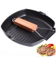 Fold able New Thick 24CM Steak Grill Pans Die Cast Breakfast Frying Eggs Non-Stick Frying Pan Kitchen Cooking Pans Outdoor Camping Cookware. 