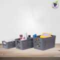 Plastic Storage Basket Multipurpose Colorful for Kitchen & Home Organizer Box for Wardrobe, Fruits Vegetables, Toys, Stationary items (Storge Basket Without Lid-3Pcs). 