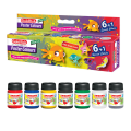 Poster Colors 6+1 in Cardboard Box with free Brush Inside - Kids Painting -Goldfish School Stationery. 