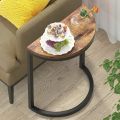 Tribesigns End Table, Half Circle Entryway Console Table, Small Semi-Round Table, Half Moon Table for Hallway with Sleek Modern Unique Design,. 