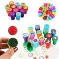 10Pcs Plastic Colorful Kids Cartoon Animal Stamp Children Custom Plastic Rubber Self Inking Stamps Toys - Multi. 