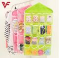 16 Pockets Multi function Sorting Storage Bag Door Wall Hanging Closet Organizer Hanging Bag Durable Door Hanging Bag Clear Pack of 2 Bags. 