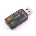 5.1 USB Stereo Sound Card USB 2.0 to 3D Audio Sound Card Adapter Virtual 5.1 Channel for Windows and PC Notebook with 3.5mm Headphone and Microphone. 